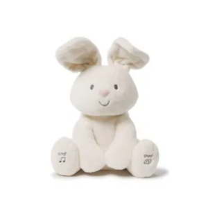 GUND Flora the Bunny � Boneka Interaktif Peek-a-Boo