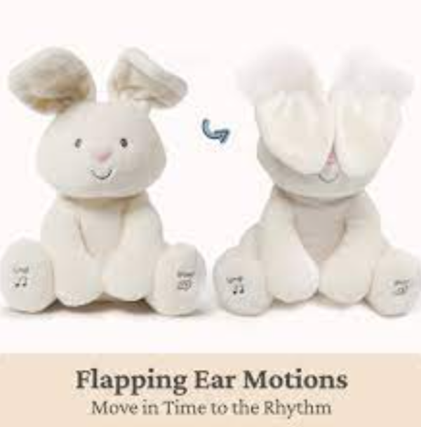 GUND Flora the Bunny � Boneka Interaktif Peek-a-Boo - Image 2