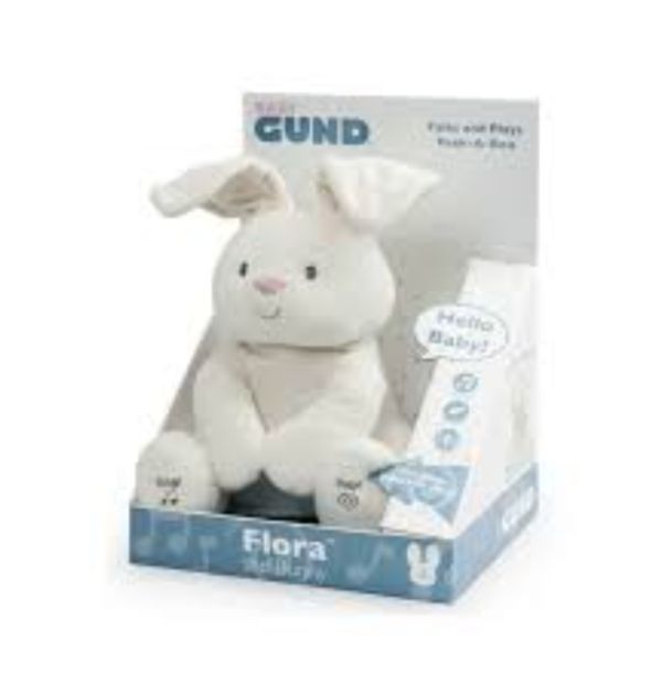 GUND Flora the Bunny � Boneka Interaktif Peek-a-Boo - Image 3
