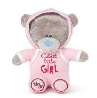 Me to You �Cutest Little Girl� Tatty Teddy � Boneka Beruang Abu dengan Kaos Pink - Image 2