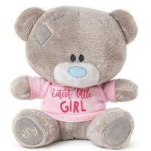Me to You �Cutest Little Girl� Tatty Teddy � Boneka Beruang Abu dengan Kaos Pink